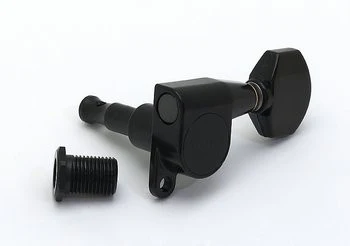 GOTOH TK7760003 MINI TUNING KEYS SCHALLER STYLE BLACK 6-IN-LINE WITH HARDWARE 14:1
