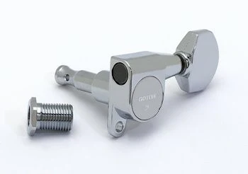 GOTOH TK7760010 MINI TUNING KEYS SCHALLER STYLE CHROME 6-IN-LINE WITH HARDWARE 14:1