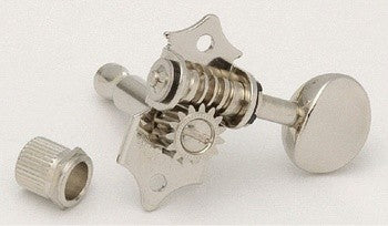 GOTOH TK7806001 OPEN GEAR 3 X 3 OVAL BUTTONS NICKEL WITH HARDWARE 15:1 15/16 SCREW SPACING