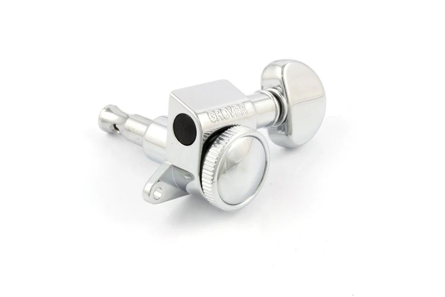GROVER TK7926010 LOCKING TUNERS 505G6 6-IN-LINE CHROME WITH HARDWARE 18:1 LOCK KNOB ON BACK