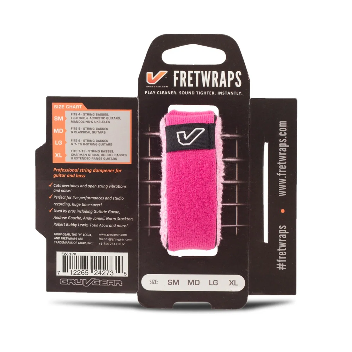 GRUV GEAR FW-1PK-PNK-LG FRETWRAPS HD PUFF ROSA GRANDE - Image 2
