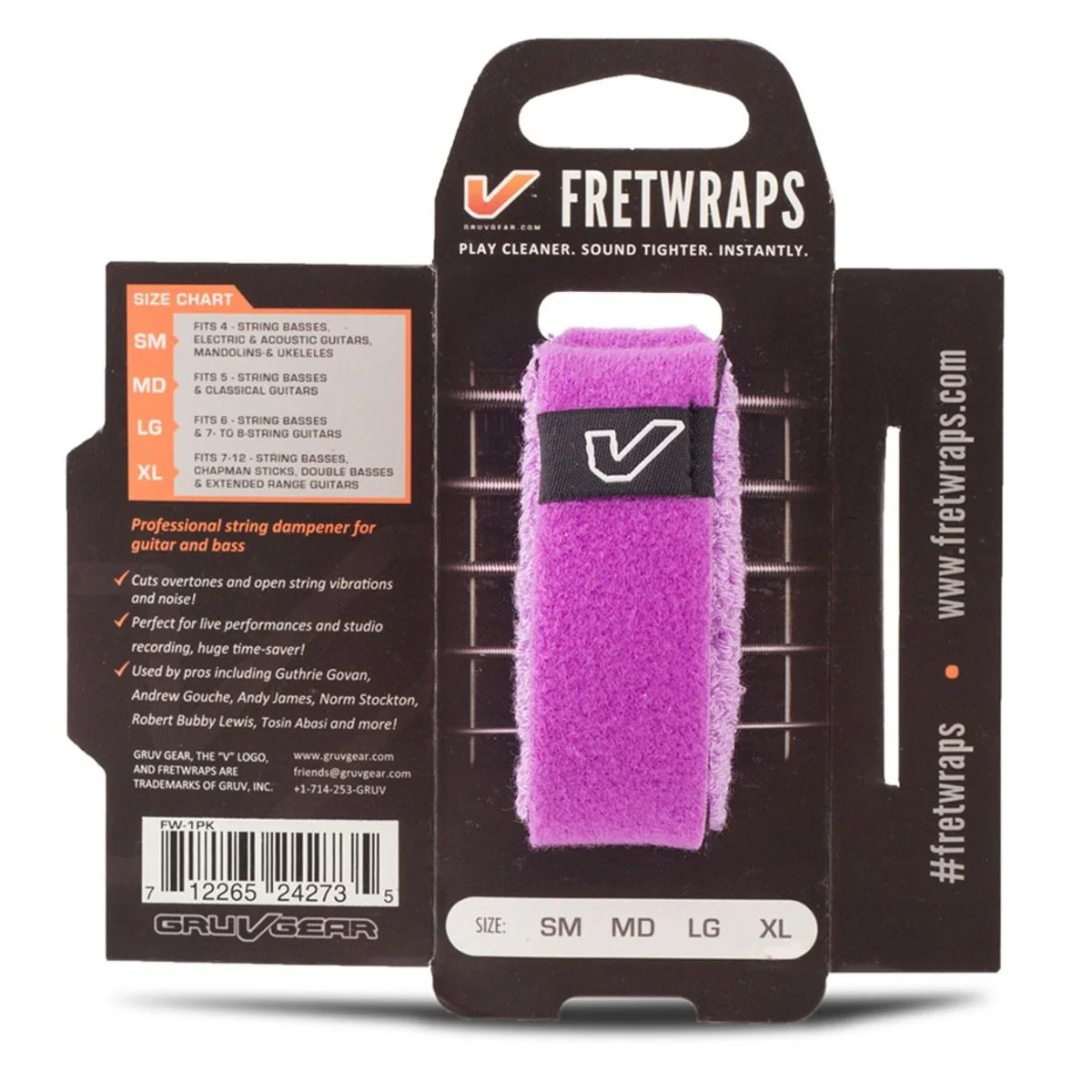 GRUV GEAR FW-1PK-PUR-MD FRETWRAPS HD GEM VIOLETA MEDIANO - Image 2