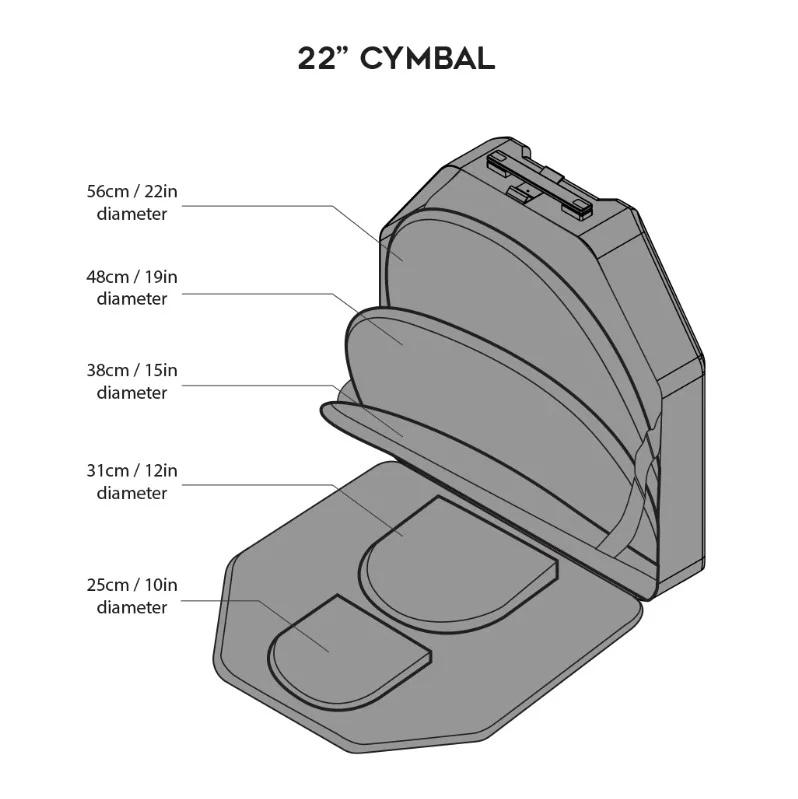 GRUV GEAR VCYM-22-BLK VELOC CYMBAL BAG FUNDA PLATO BATERIA NEGRA - Image 8