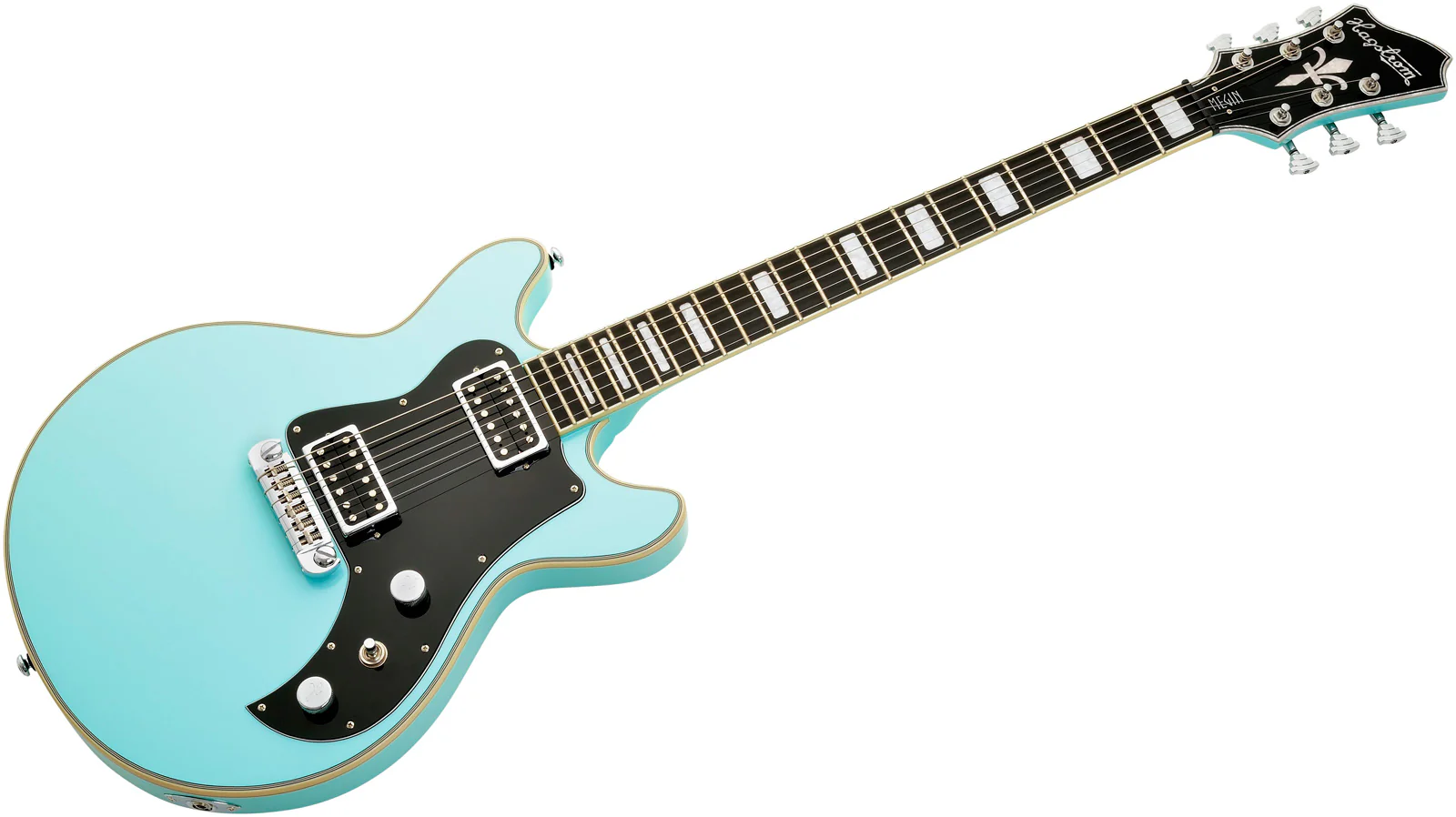 HAGSTROM MEGIN ABE GUITARRA ELECTRICA AGED SKY BLUE - Image 3
