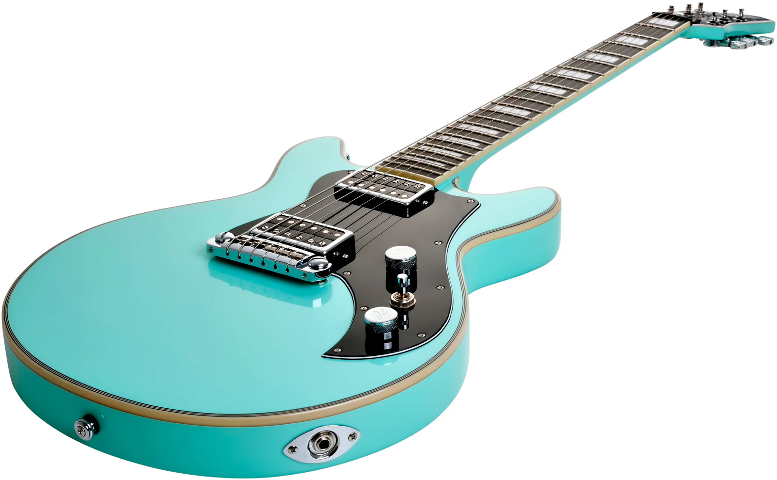 HAGSTROM MEGIN ABE GUITARRA ELECTRICA AGED SKY BLUE - Image 4