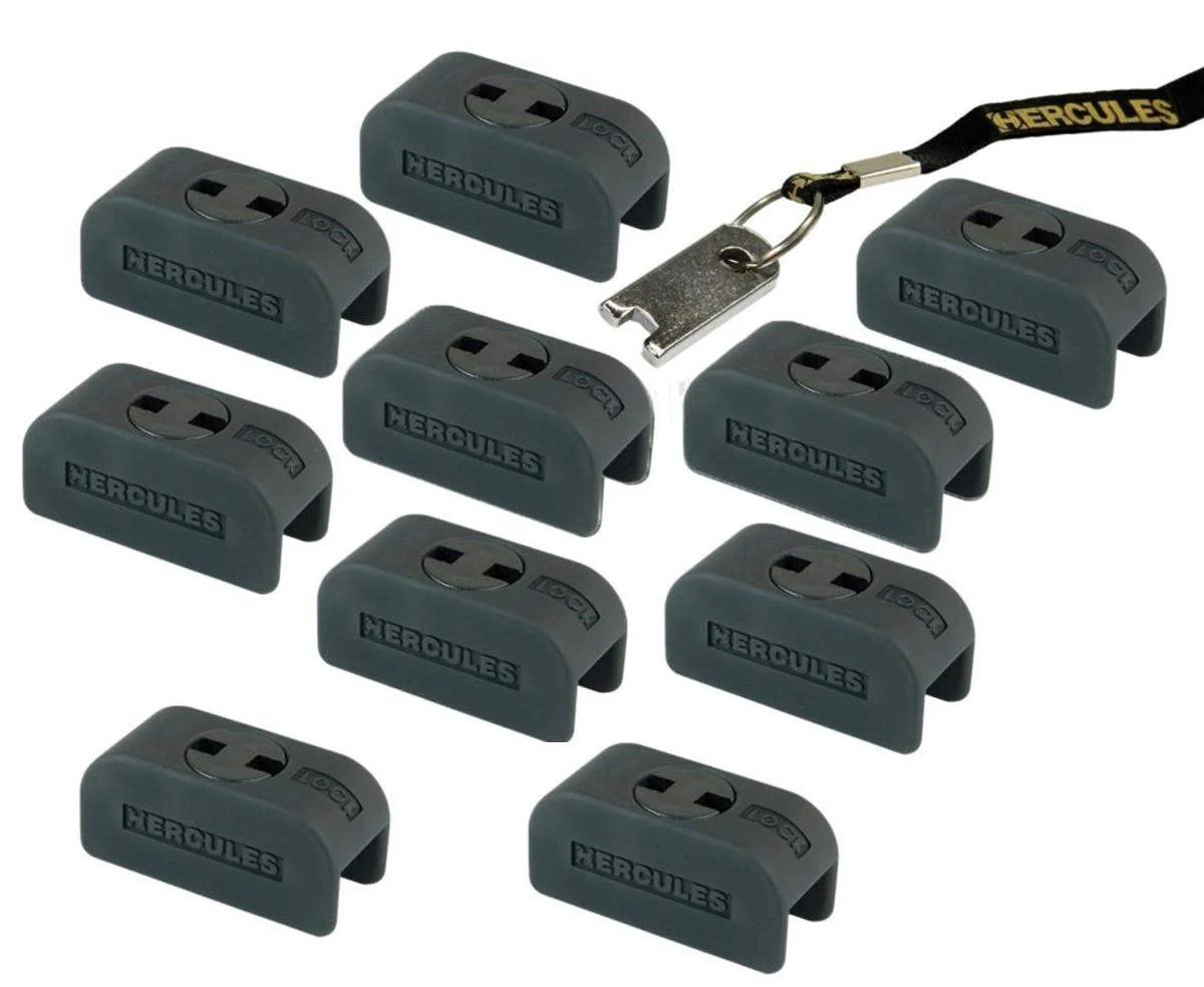 HERCULES HA201 SEGURO SOPORTES GUITARRA 10 UNIDADES