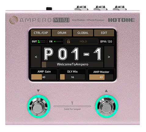 HOTONE MP50PT AMPERO MINI PEDALERA MULTIEFECTOS GUITARRA PURPLE TARO