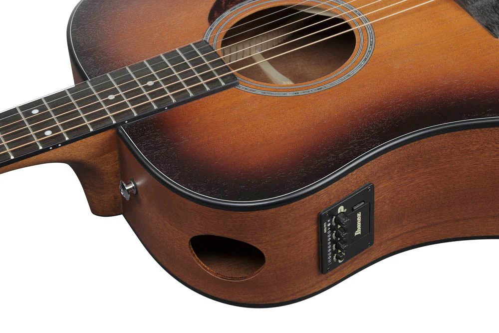 IBANEZ AAD54E OMH GUITARRA ELECTROACUSTICA GRAND DREADNOUGHT OPEN PORE MAHOGANY SUNBURST - Image 6