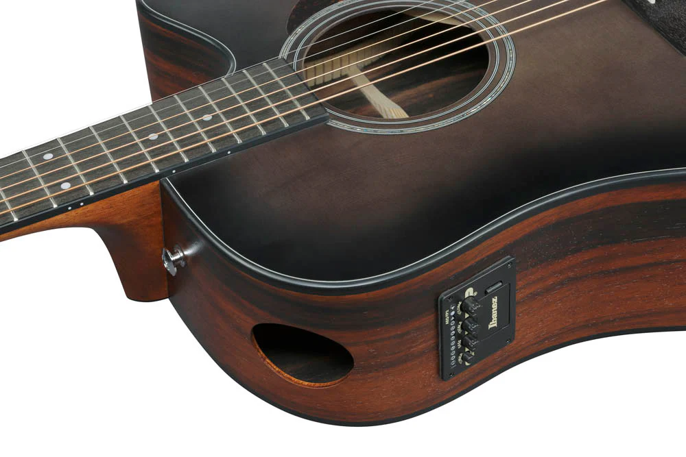 IBANEZ AAD70CE TBN GUITARRA ELECTROACUSTICA GRAND DREADNOUGHT TRANSPARENT CHARCOAL BURST - Image 6
