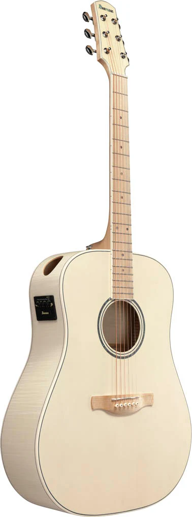 IBANEZ AAD77M1E OAW GUITARRA ELECTROACUSTICA GRAND DREADNOUGHT OPEN PORE ANTIQUE WHITE - Image 3