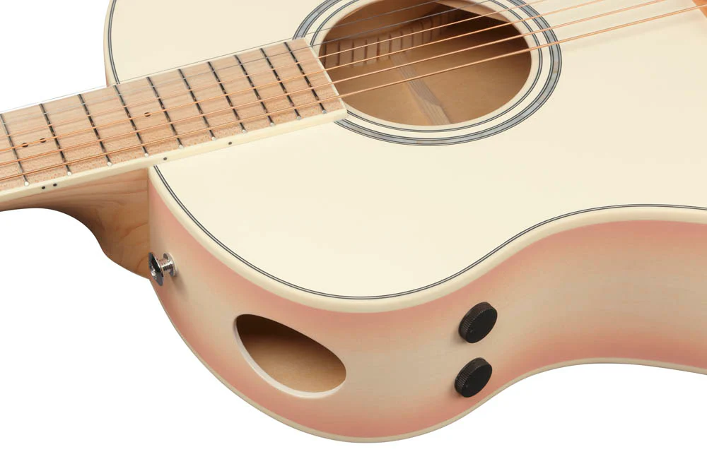 IBANEZ AAM370M2E APF GUITARRA ELECTROACUSTICA AUDITORIO TRANSPARENT ANTIQUE WHITE PEACH FUZZ - Image 12
