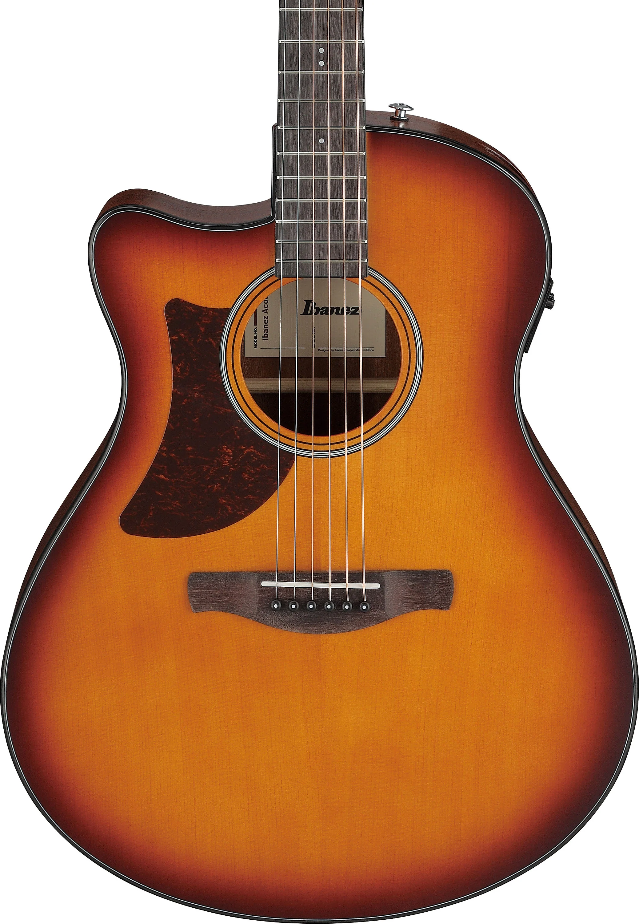 IBANEZ AAM50LCE OLB GUITARRA ELECTROACUSTICA PARA ZURDOS OPEN PORE LIGHT BROWN SUNBURST - Image 4