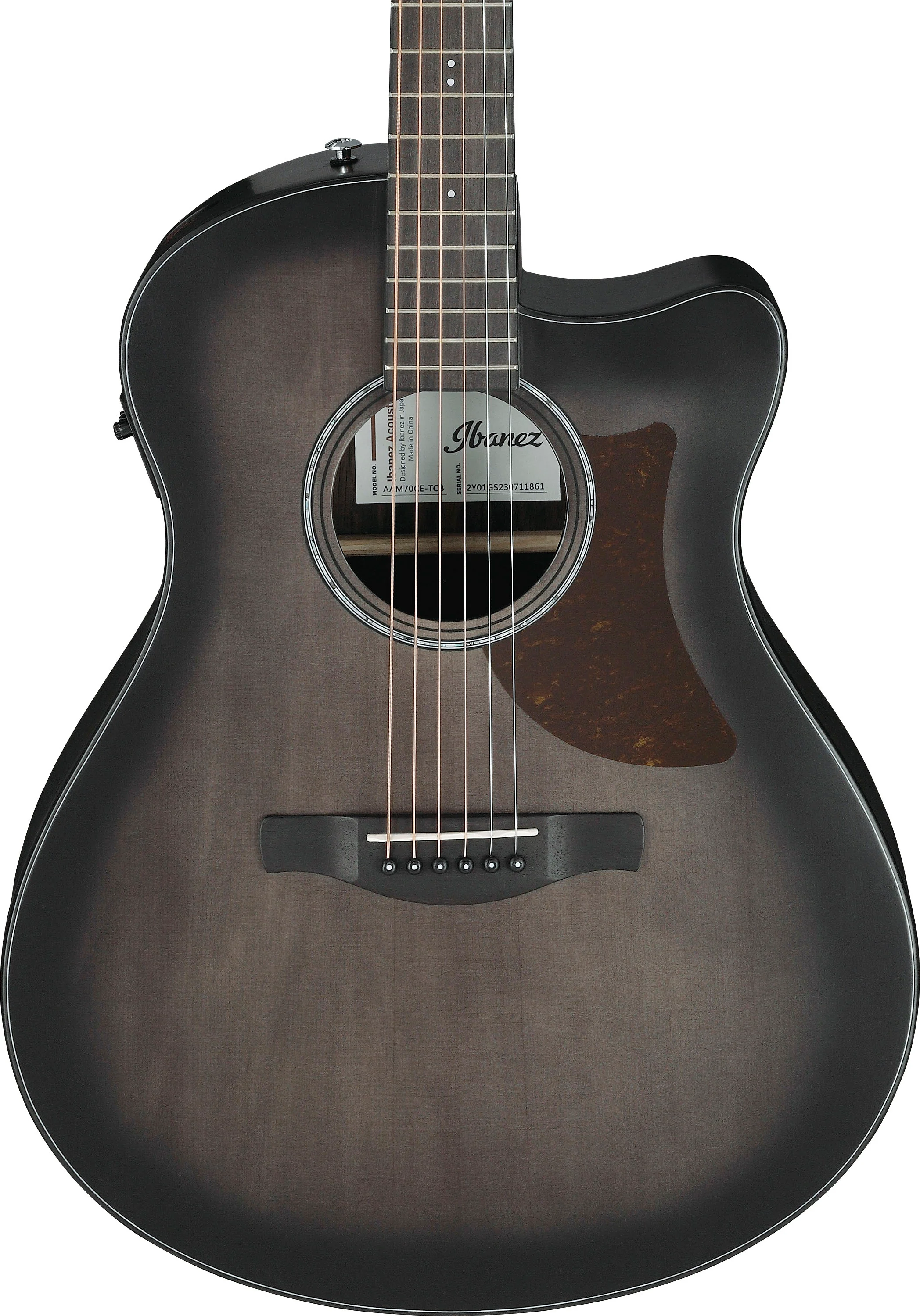 IBANEZ AAM70CE TBN GUITARRA ELECTROACUSTICA AUDITORIO TRANSPARENT CHARCOAL BURST - Image 4