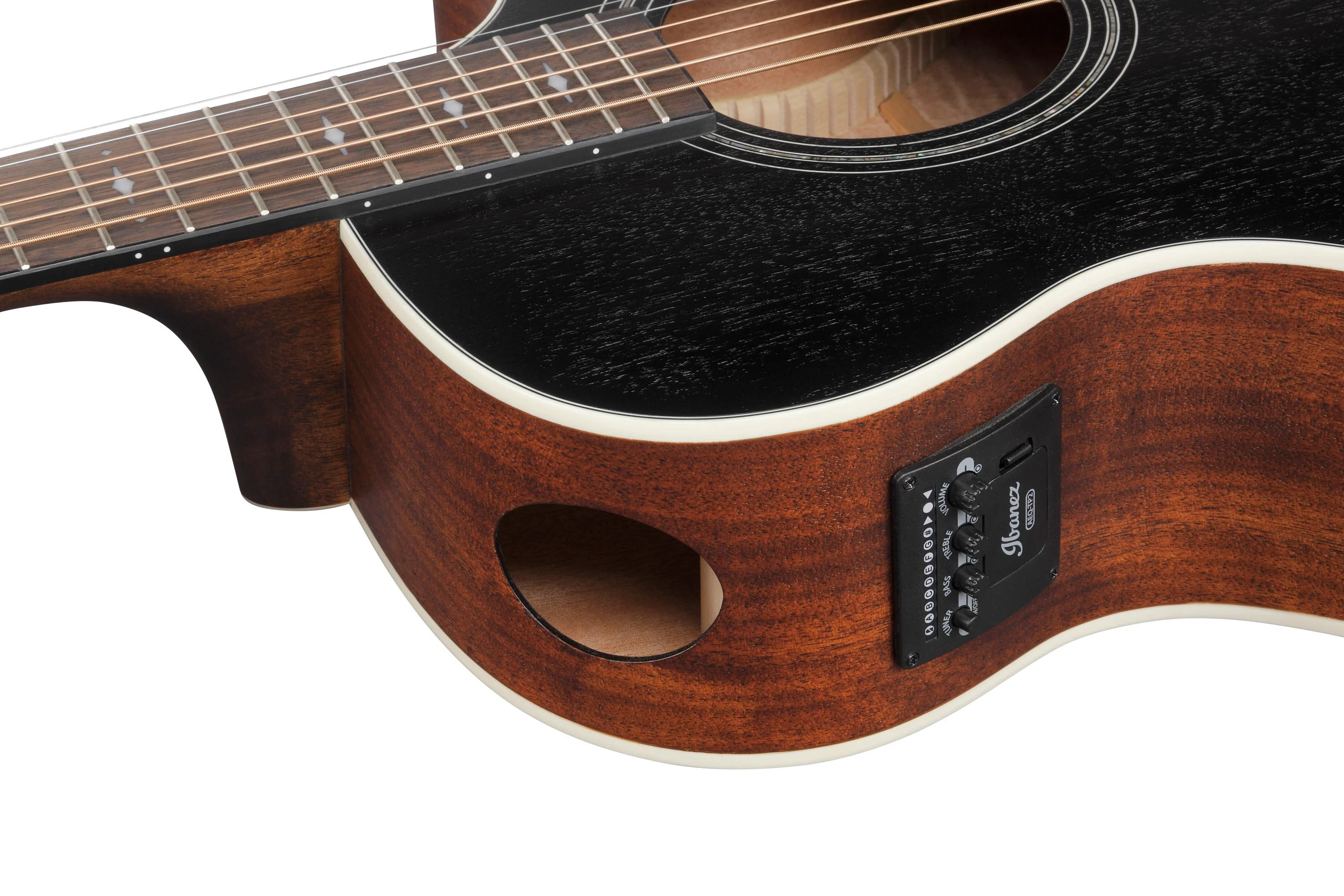 IBANEZ AE140 WKH GUITARRA ELECTROACUSTICA WEATHERED BLACK - Image 11