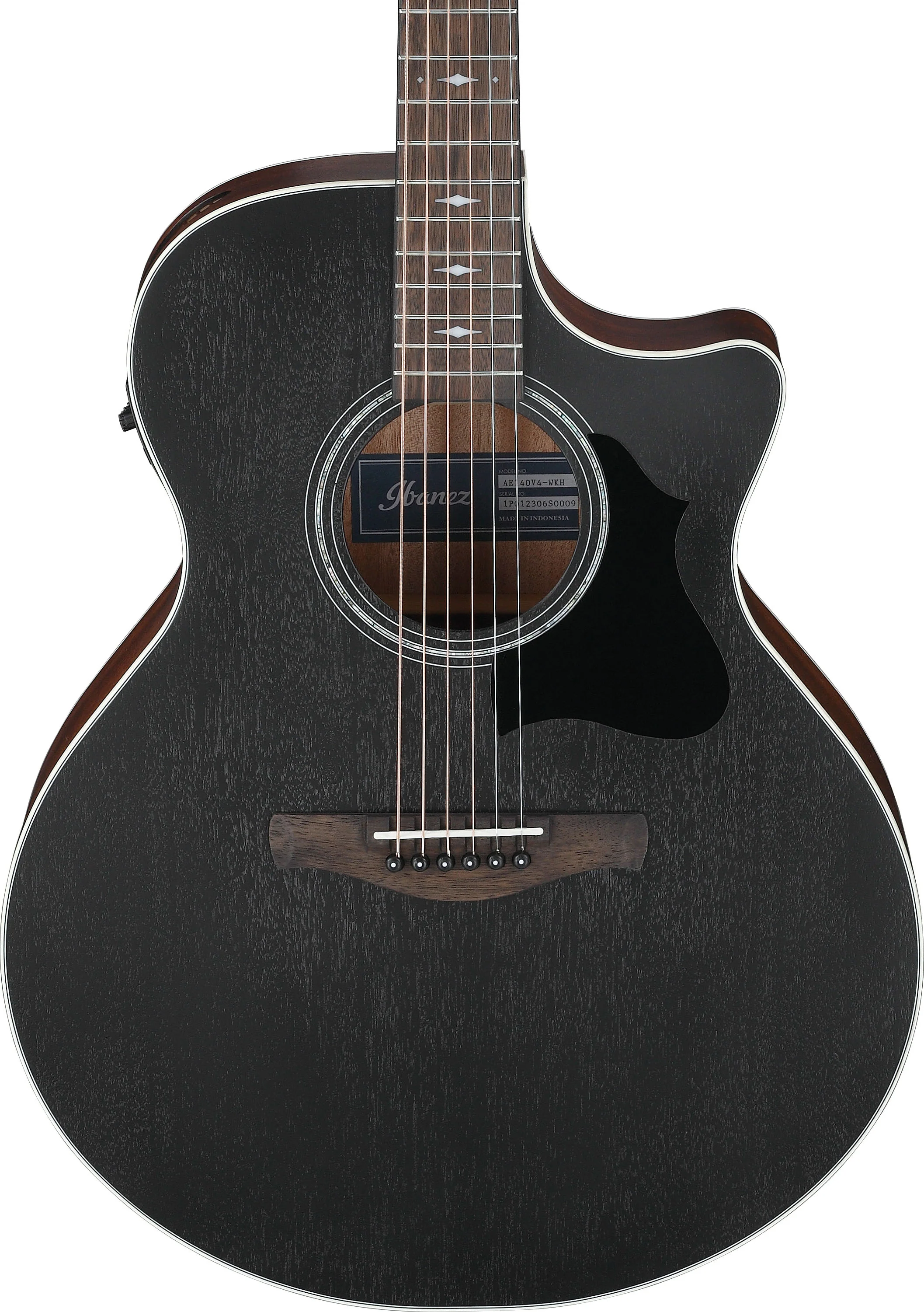 IBANEZ AE140 WKH GUITARRA ELECTROACUSTICA WEATHERED BLACK - Image 4