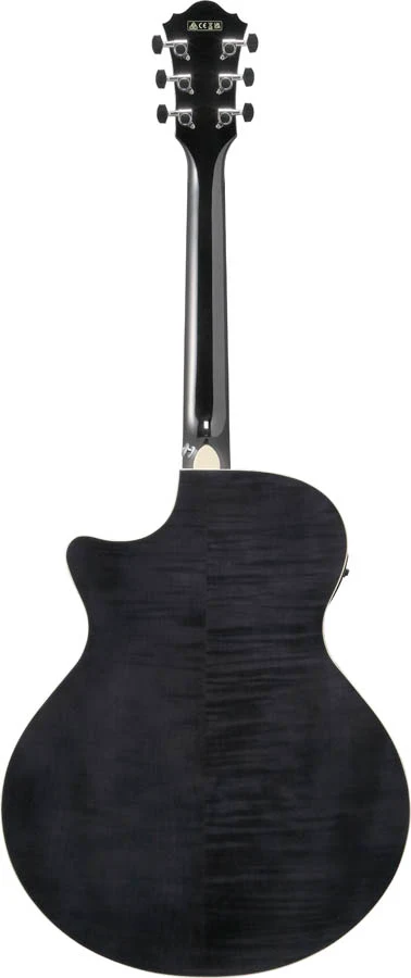 IBANEZ AE170 TBK GUITARRA ELECTROACUSTICA TRANSPARENT BLACK HIGH GLOSS - Image 2