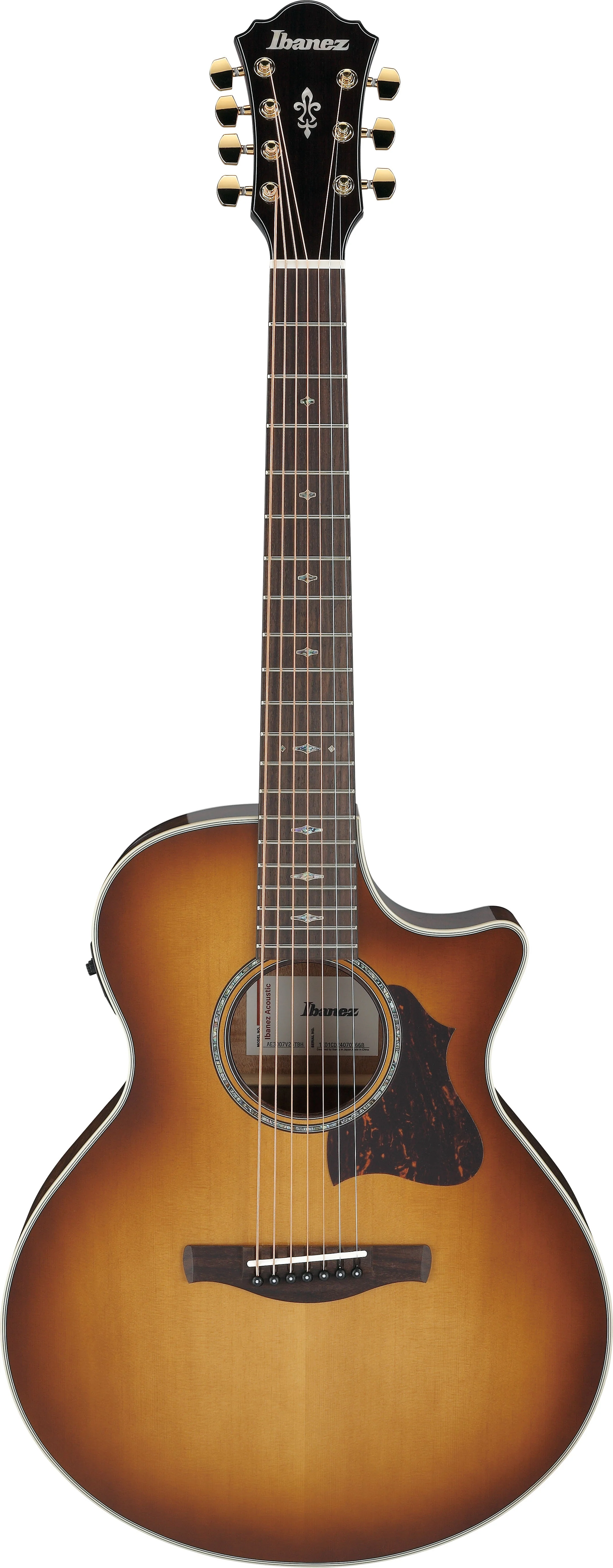 IBANEZ AE3007FMH TBH GUITARRA ELECTROACUSTICA 7 CUERDAS TOBACCO EDGE BURST