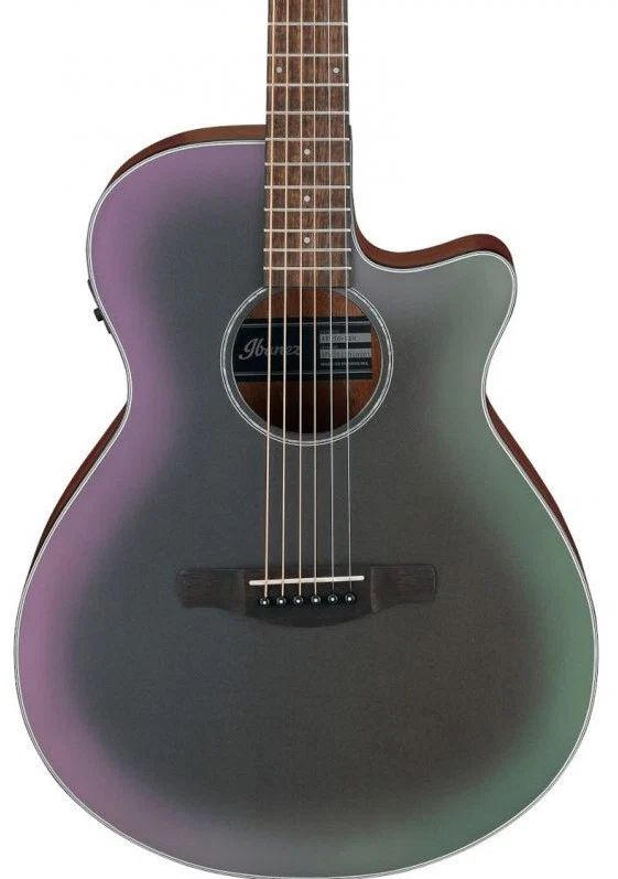 IBANEZ AEG50 BAM GUITARRA ELECTROACUSTICA BLACK AURORA BURST MATTE - Image 4