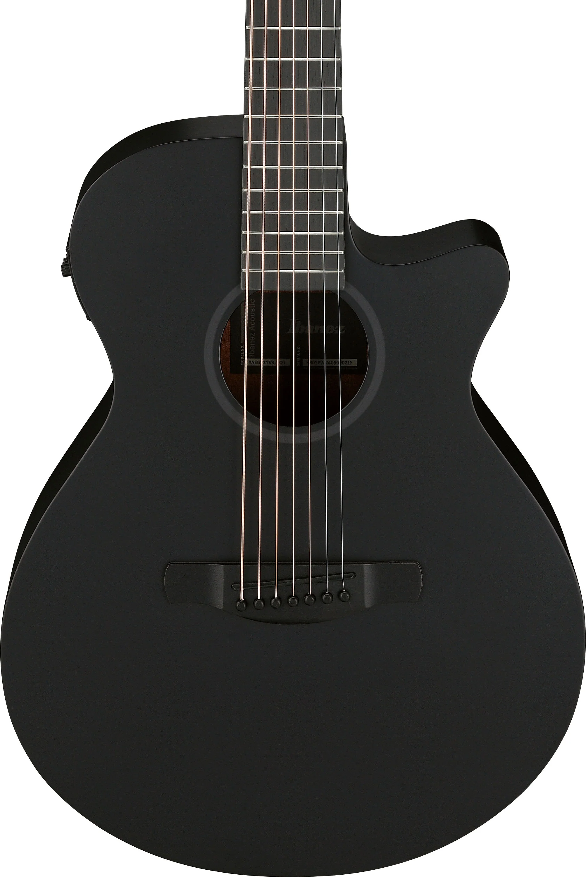 IBANEZ AEG721 BOT GUITARRA ELECTROACUSTICA 7 CUERDAS BLACK OUT - Image 4