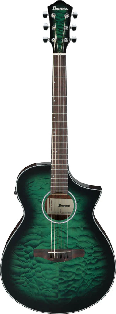 IBANEZ AEWC16QA TEH GUITARRA ELECTROACUSTICA TRANSPARENT EMERALD BURST