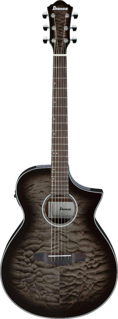 IBANEZ AEWC16QA TKH GUITARRA ELECTROACUSTICA TRANSPARENT BLACK SUNBURST