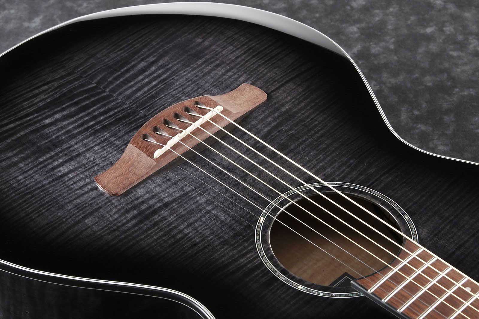 IBANEZ AEWC400 TKS GUITARRA ELECTROACUSTICA TRANSPARENT BLACK SUNBURST - Image 8