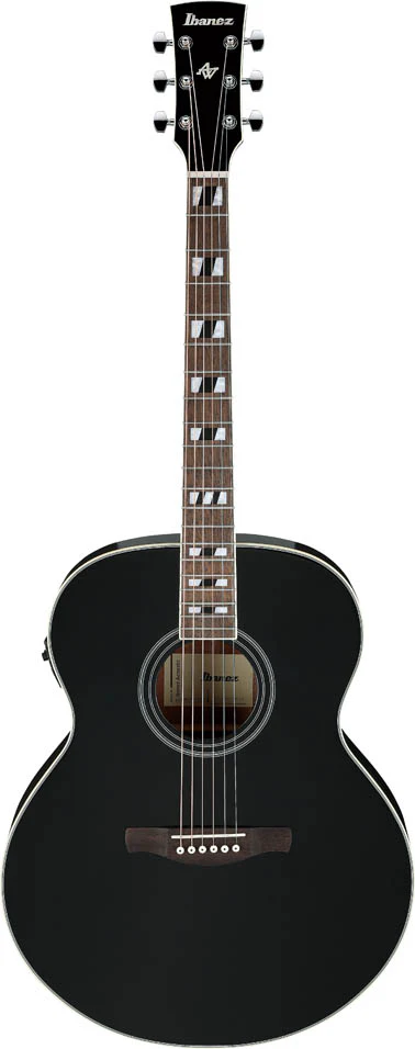 IBANEZ AJ70M1E BK GUITARRA ELECTROACUSTICA JUMBO BLACK HIGH GLOSS