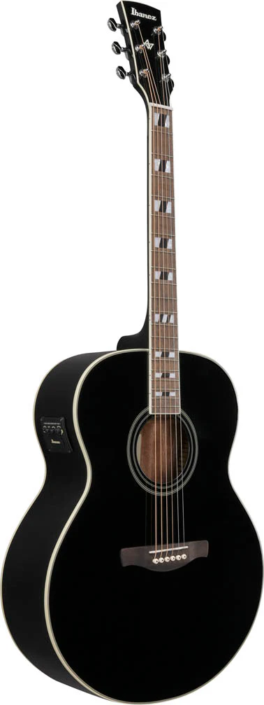 IBANEZ AJ70M1E BK GUITARRA ELECTROACUSTICA JUMBO BLACK HIGH GLOSS - Image 3