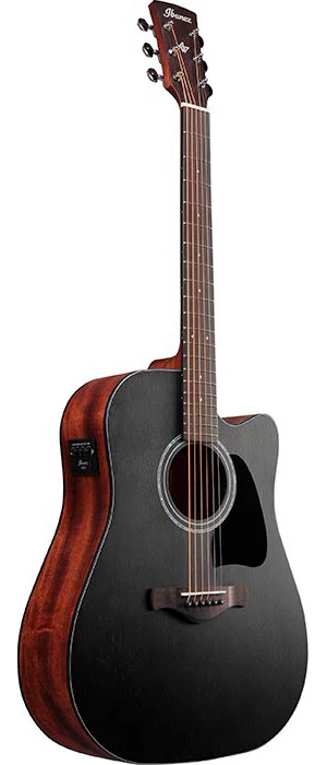 IBANEZ AW247CE WKH GUITARRA ELECTROACUSTICA DREADNOUGHT WEATHERED BLACK OPEN PORE - Image 2