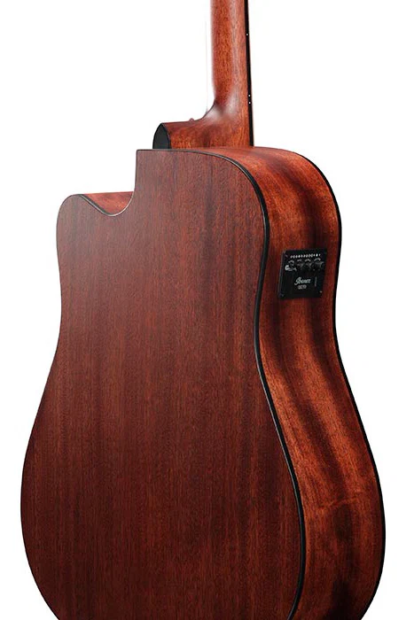 IBANEZ AW247CE WKH GUITARRA ELECTROACUSTICA DREADNOUGHT WEATHERED BLACK OPEN PORE - Image 8