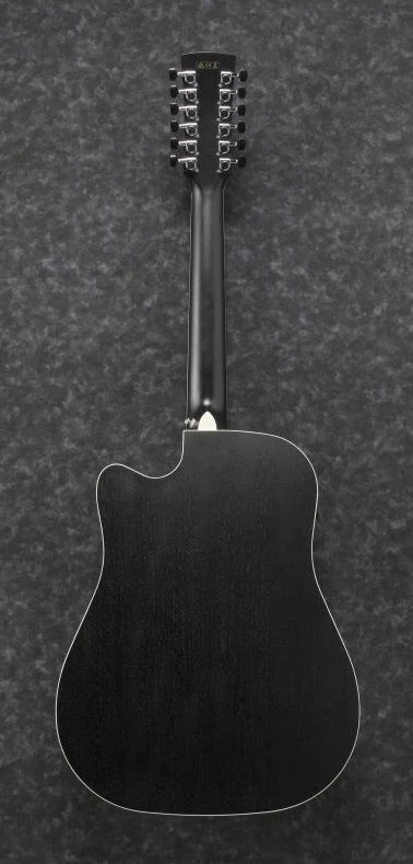 IBANEZ AW8412CE WK GUITARRA ELECTROACUSTICA 12 CUERDAS DREADNOUGHT WEATHERED BLACK - Image 5