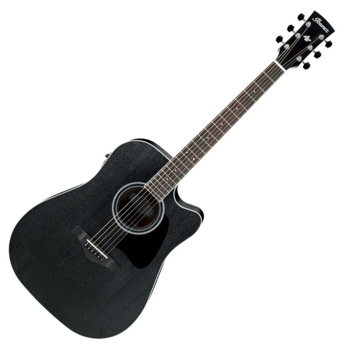 IBANEZ AW84CE WK GUITARRA ELECTROACUSTICA DREADNOUGHT WEATHERED BLACK - Image 17