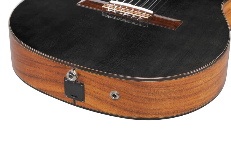 IBANEZ GA360TCE TBK GUITARRA ESPAÑOLA ELECTRIFICADA CUERPO ESTRECHO TRANSPARENT BLACK - Image 7