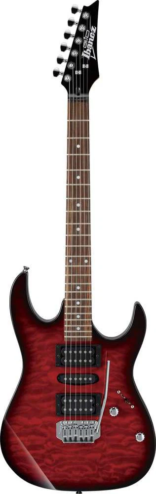 IBANEZ GRX70QA TRB GIO GUITARRA ELECTRICA TRANSAPARENT RED BURST