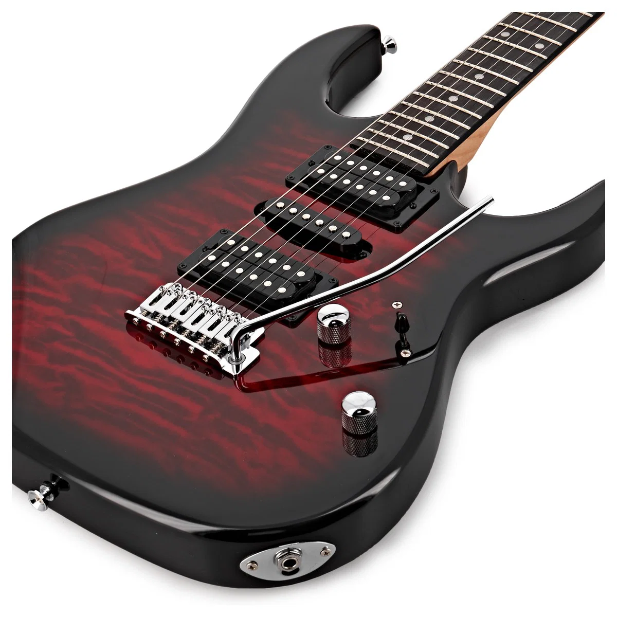 IBANEZ GRX70QA TRB GIO GUITARRA ELECTRICA TRANSAPARENT RED BURST - Image 7