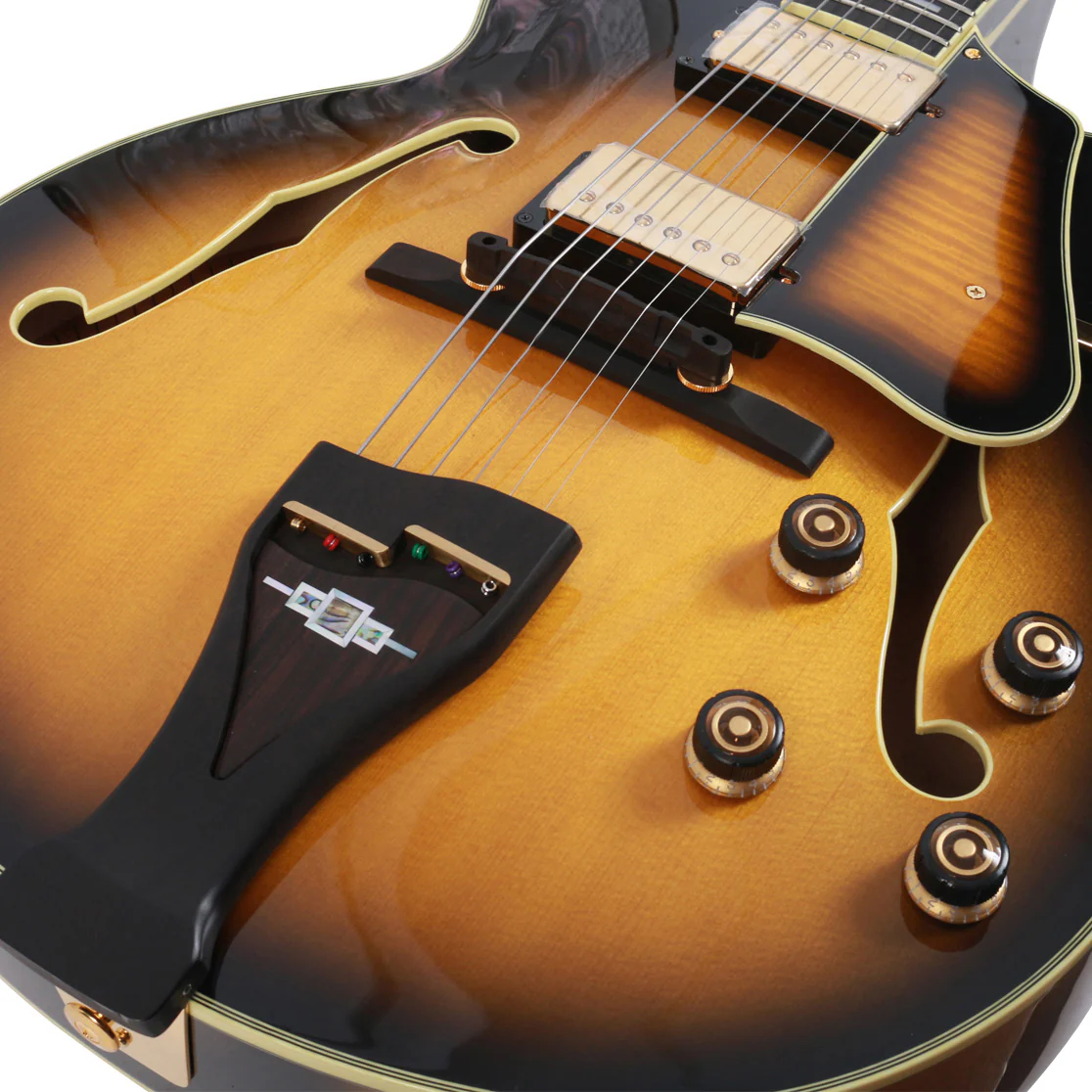 IBANEZ LGB300 VYS GUITARRA ELECTRICA HOLLOW BODY VINTAGE YELLOW SUNBURST - Image 10