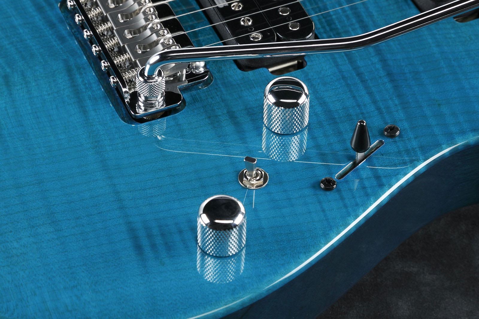 IBANEZ MM1 TAB MARTIN MILLER SIGNATURE GUITARRA ELECTRICA TRANSPARENT AQUA BLUE - Image 7