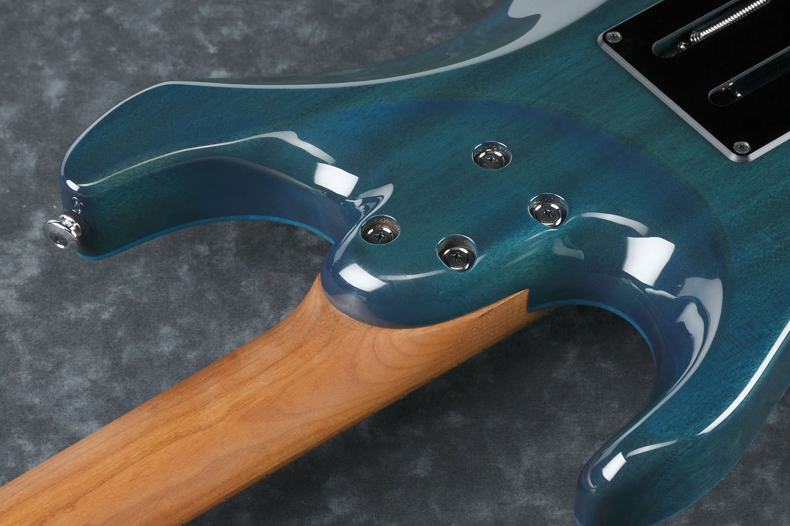 IBANEZ MM1 TAB MARTIN MILLER SIGNATURE GUITARRA ELECTRICA TRANSPARENT AQUA BLUE - Image 9