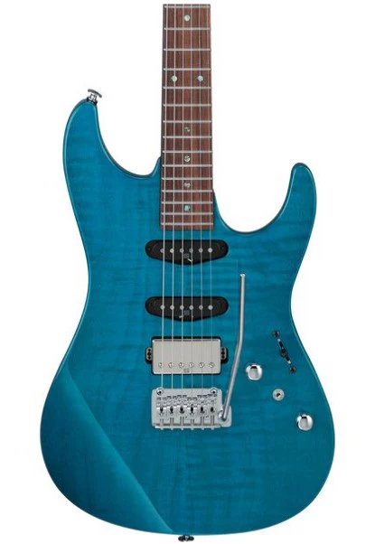 IBANEZ MMN1 TAB MARTIN MILLER SIGNATURE GUITARRA ELECTRICA TRANSPARENT AQUA BLUE - Image 4