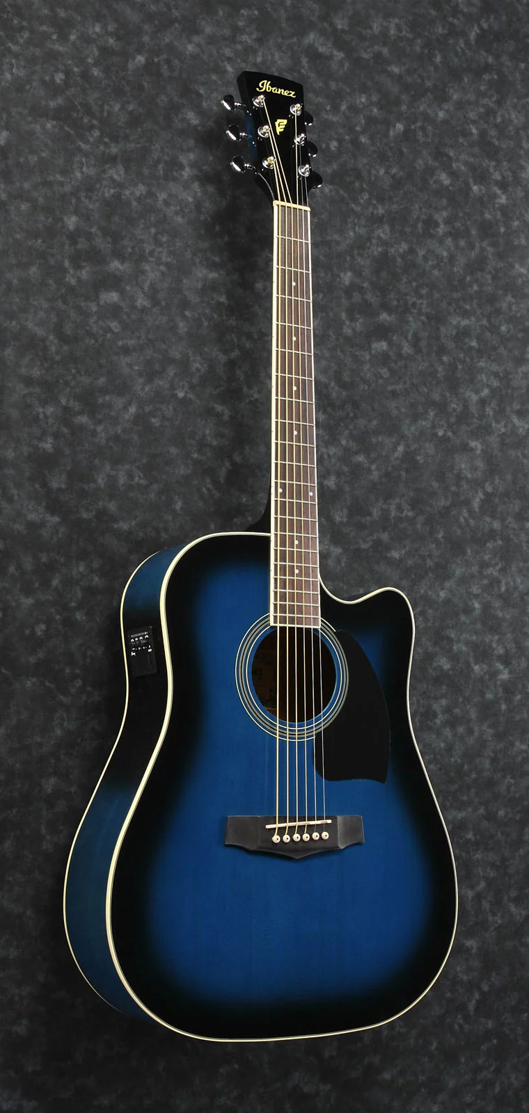 IBANEZ PF15ECE TBS GUITARRA ELECTROACUSTICA TRANSPARENT BLUE SUNBURST - Image 10