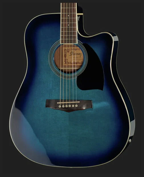 IBANEZ PF15ECE TBS GUITARRA ELECTROACUSTICA TRANSPARENT BLUE SUNBURST - Image 15