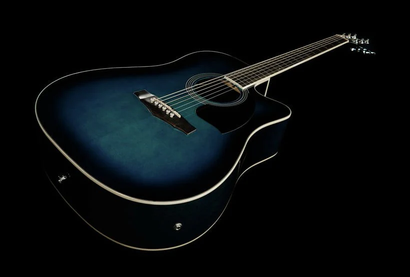 IBANEZ PF15ECE TBS GUITARRA ELECTROACUSTICA TRANSPARENT BLUE SUNBURST - Image 21