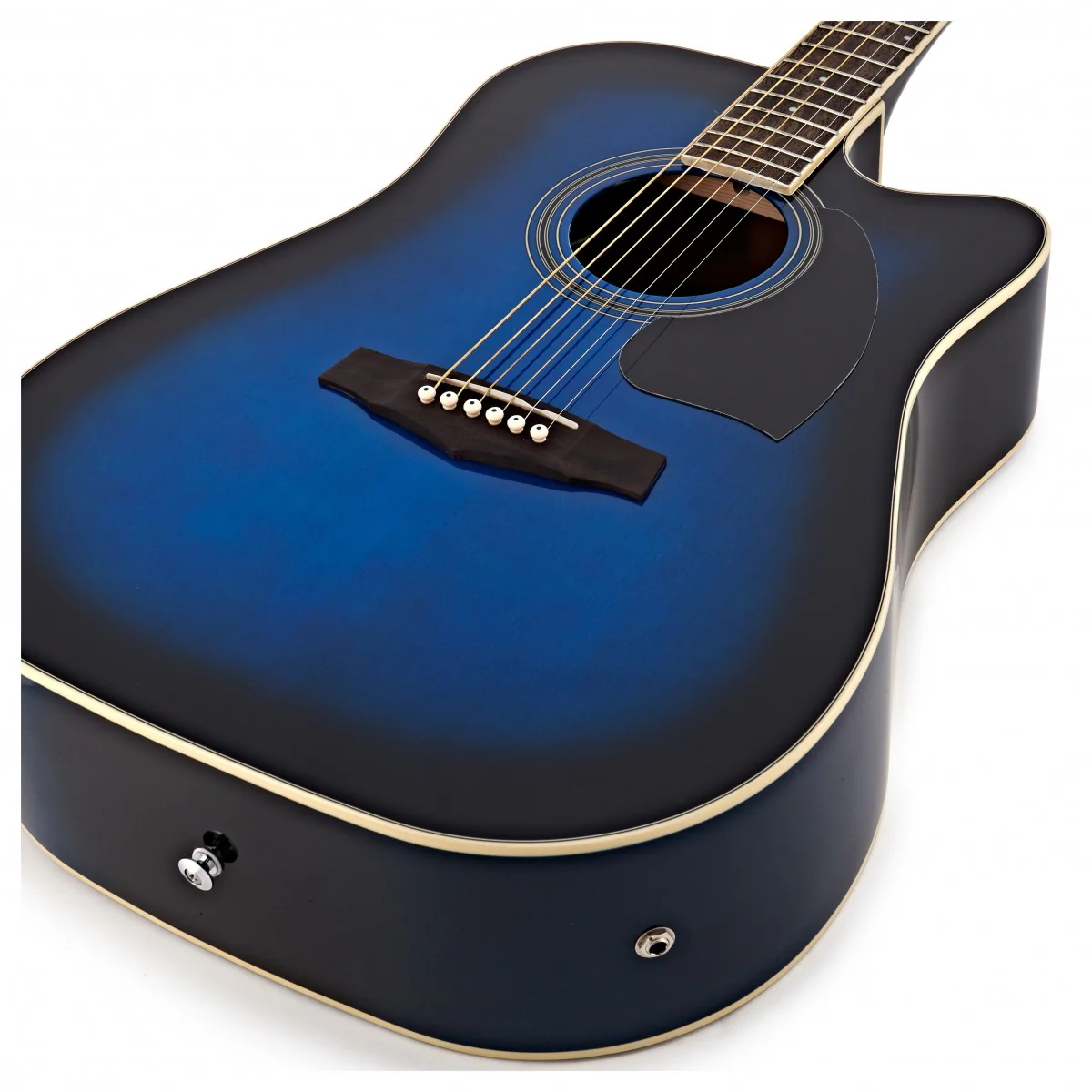 IBANEZ PF15ECE TBS GUITARRA ELECTROACUSTICA TRANSPARENT BLUE SUNBURST - Image 4