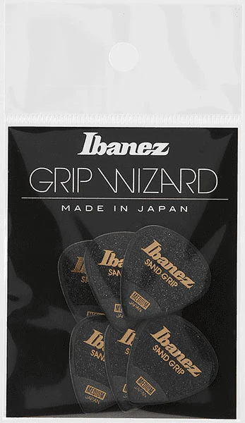 IBANEZ PPA16MSGBK GRIP WIZARD SAND GRIP PACK 6 PUAS MEDIUM NEGRAS