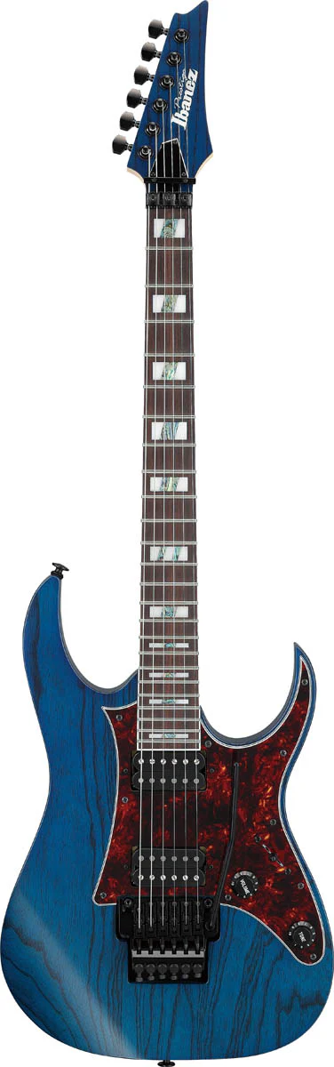 IBANEZ RG653DX TDF PRESTIGE GUITARRA ELECTRICA TRANSPARENT DEEP BLUE FLAT