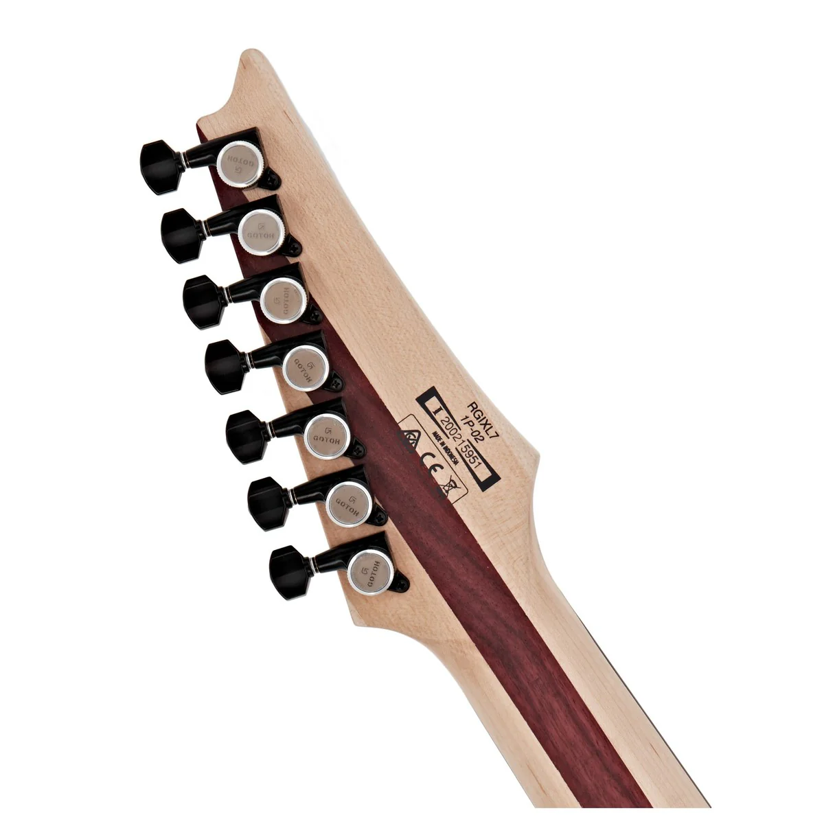IBANEZ RGIXL7 BKF IRON LABEL GUITARRA ELECTRICA 7 CUERDAS NEGRA - Image 9