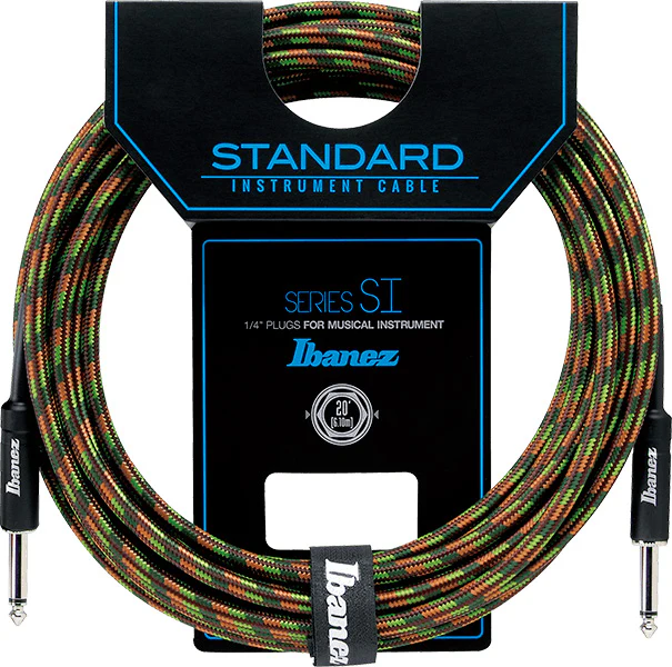 IBANEZ SI20 CGR CABLE GUITARRA 6 METROS CAMOUFLAGE GREEN