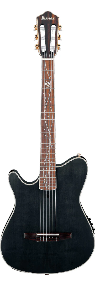 IBANEZ TOD10NLTKF TIM HENSON SIGNATURE GUITARRA ESPAÑOLA ELECTRIFICADA ZURDO TRANSPARENT BLACK FLAT