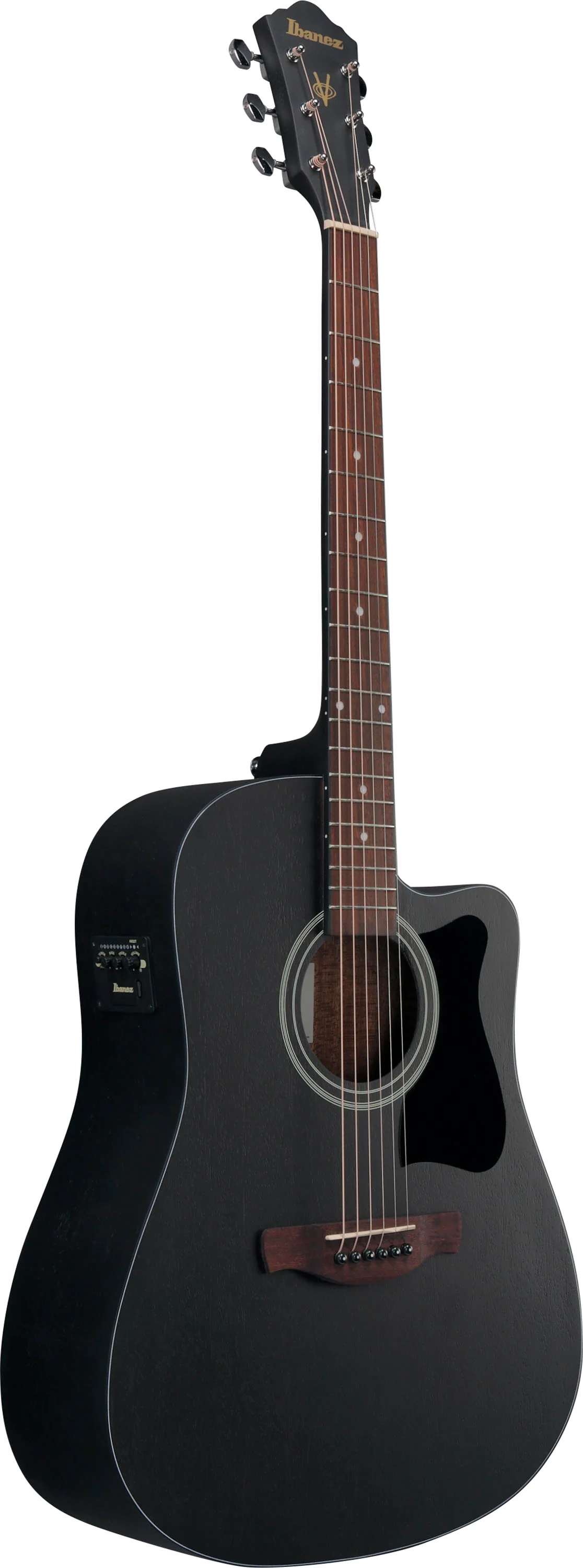 IBANEZ V44CE WK GUITARRA ELECTROACUSTICA WEATHERED BLACK OPEN PORE - Image 2