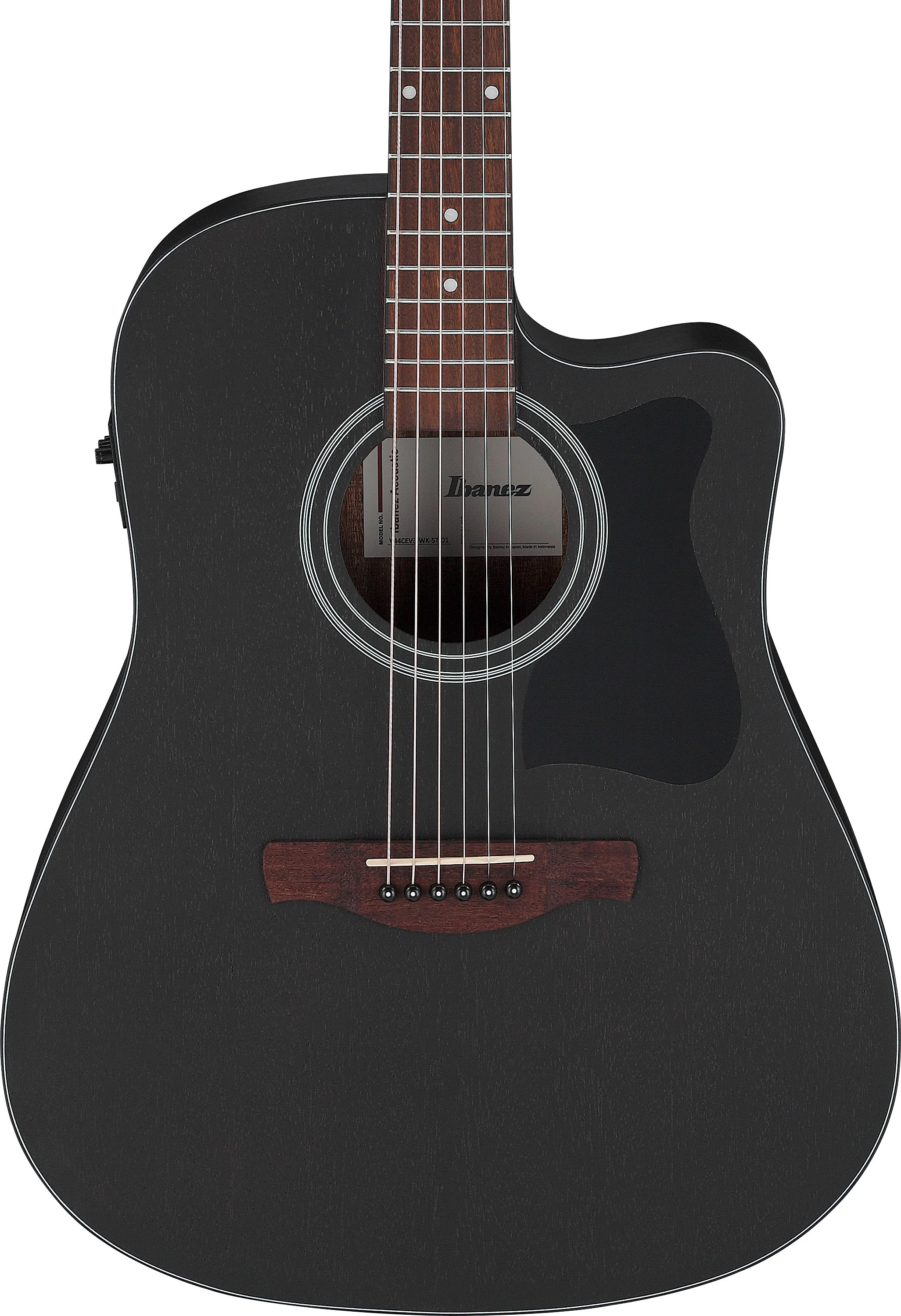 IBANEZ V44CE WK GUITARRA ELECTROACUSTICA WEATHERED BLACK OPEN PORE - Image 4